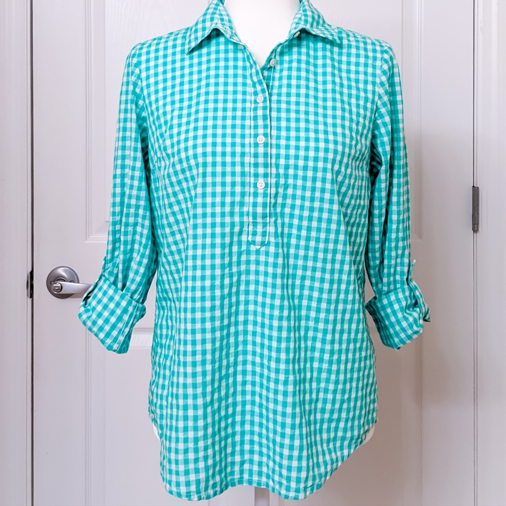TOMMY HILFIGER Cotton Top - Turquoise